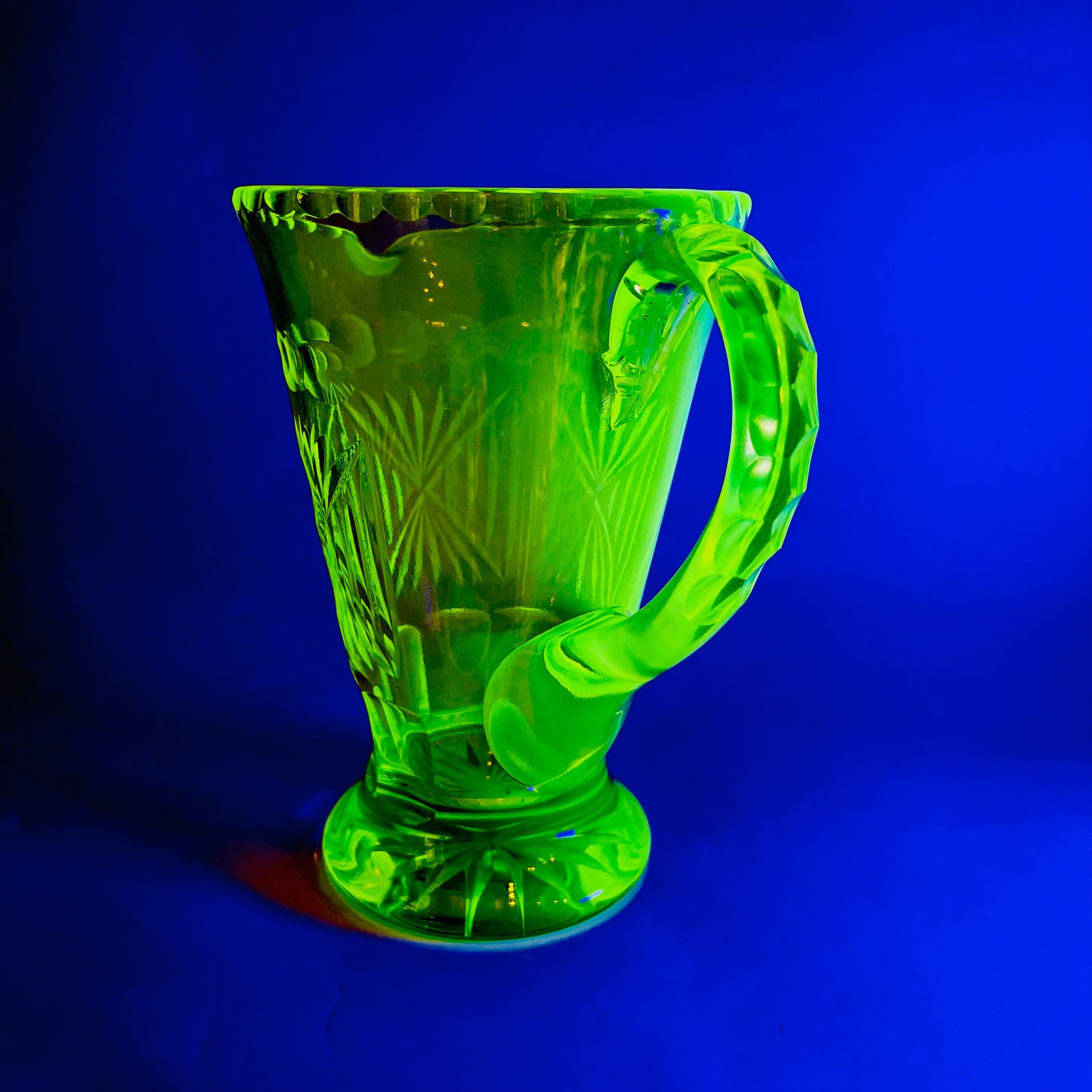 ANTIQUE URANIUM GLASS JUG