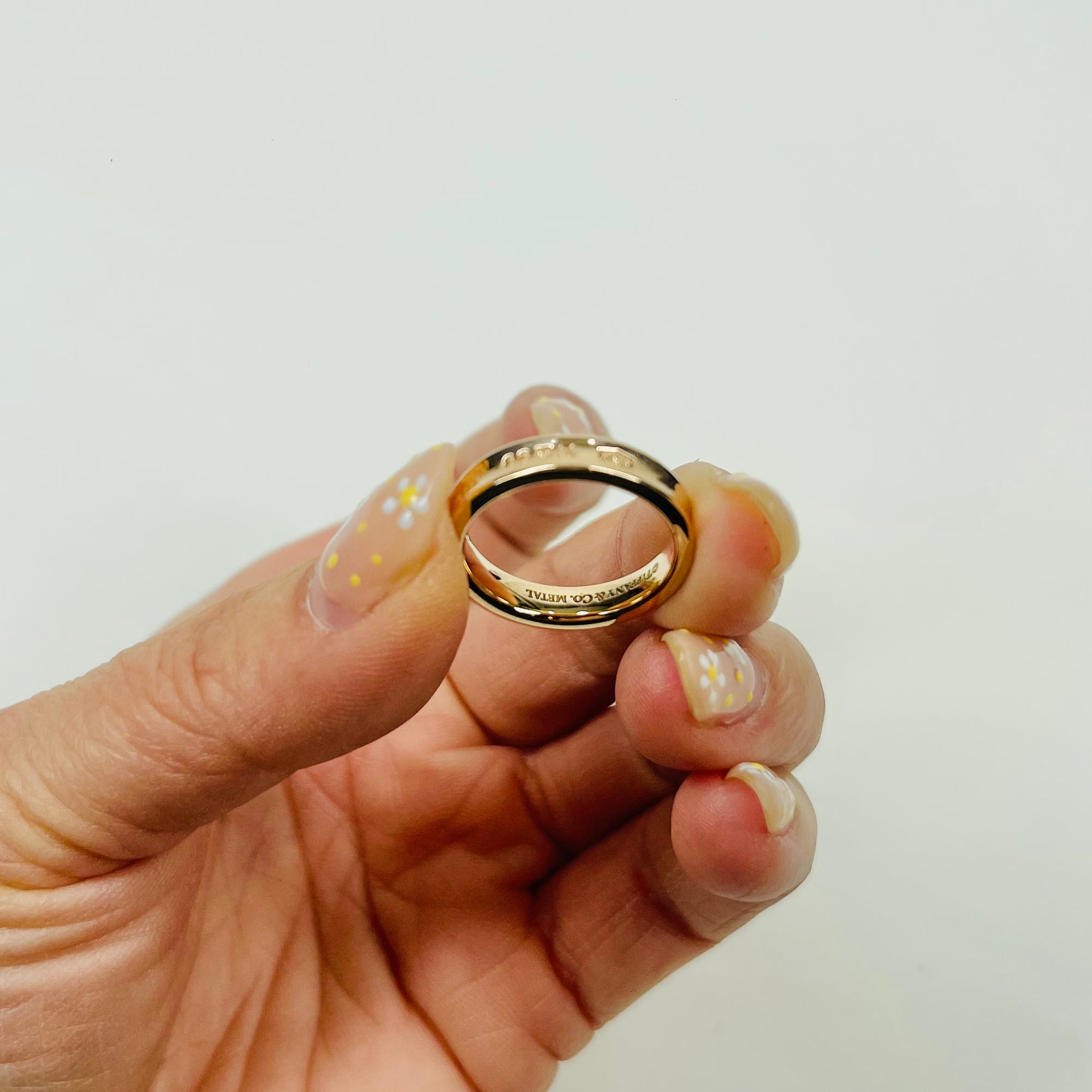 2000 VINTAGE TIFFANY &amp; CO 18K ROSE GOLD 1837 RING