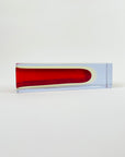 1950s RED YELLOW NEODYMIUM SMALL BLOCK MANDRUZZATO VASE