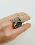 1990s TOM FORD ERA GUCCI ETCHED SIGNET SILVER RING