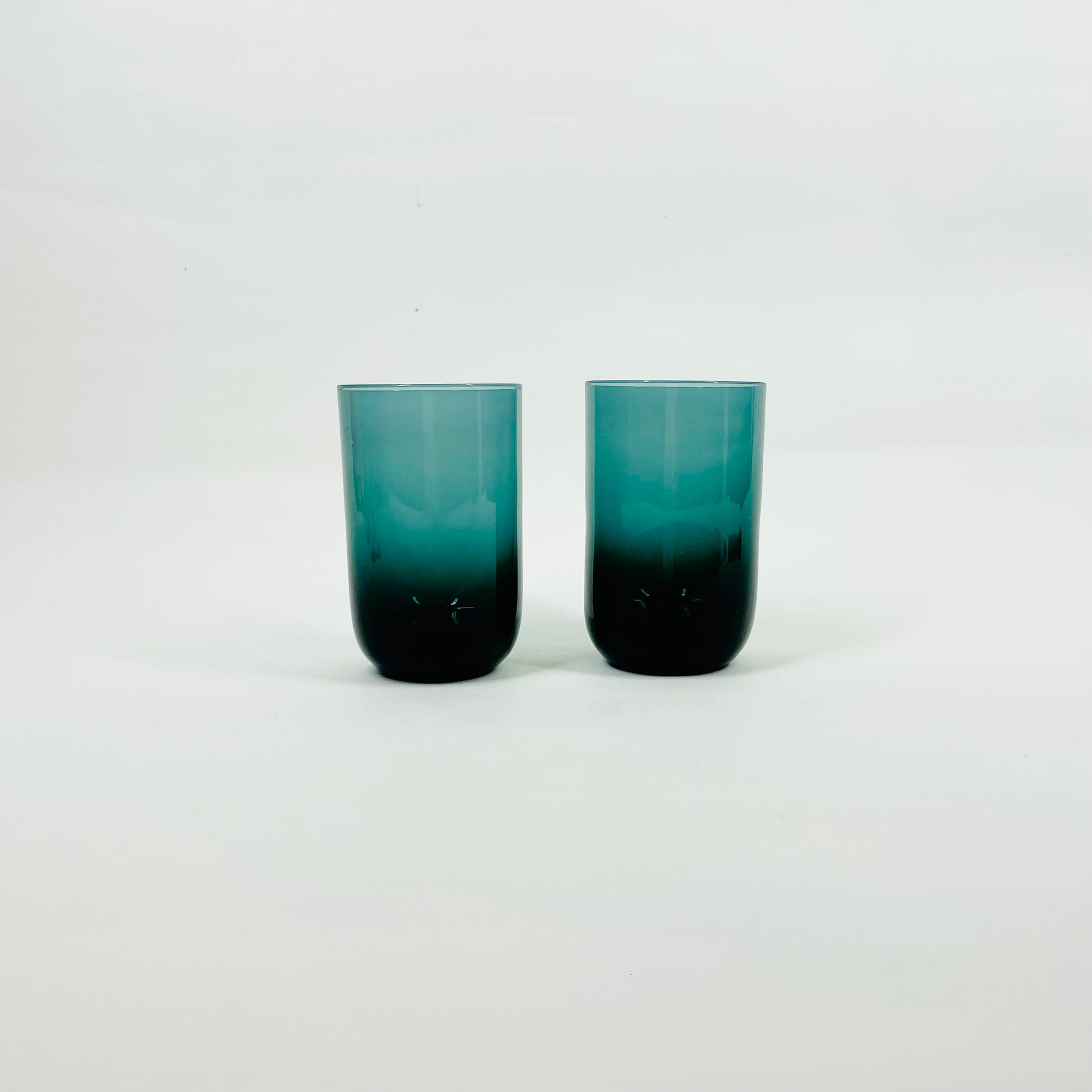 1960s SWEDISH CHRISTINA BLUE TEAL CASED GLASSES