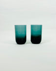 1960s SWEDISH CHRISTINA BLUE TEAL CASED GLASSES