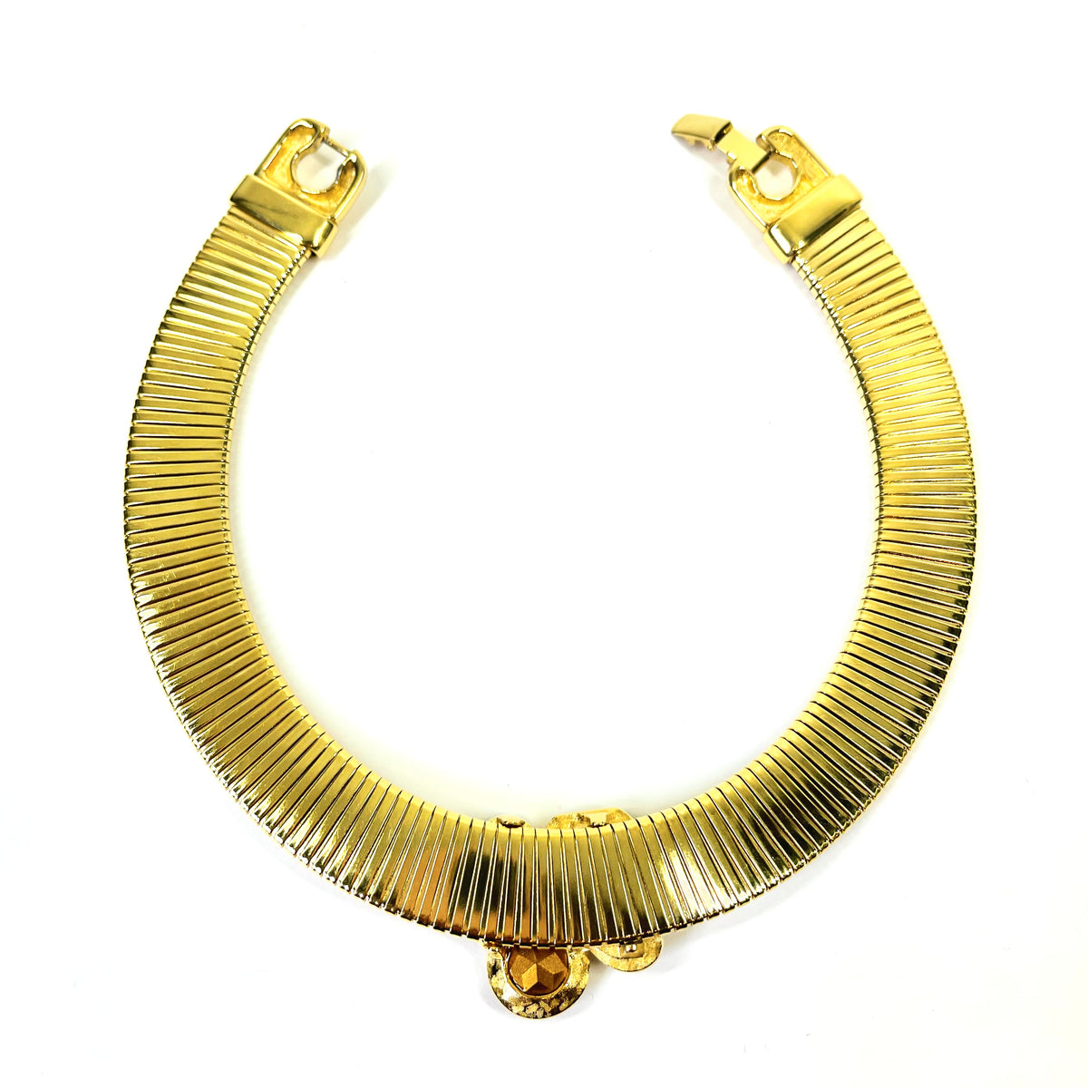1980s GIVENCY TUBOGAS LINKS DIAMANTÉ PENDANT NECKLACE
