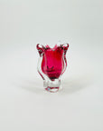 ANTIQUE MURANO PINK SOMMERSO GLASS MINIATURE VASE