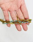1950s CORO TWIST TURQUOISE MESH INFINITY COLLAR NECKLACE