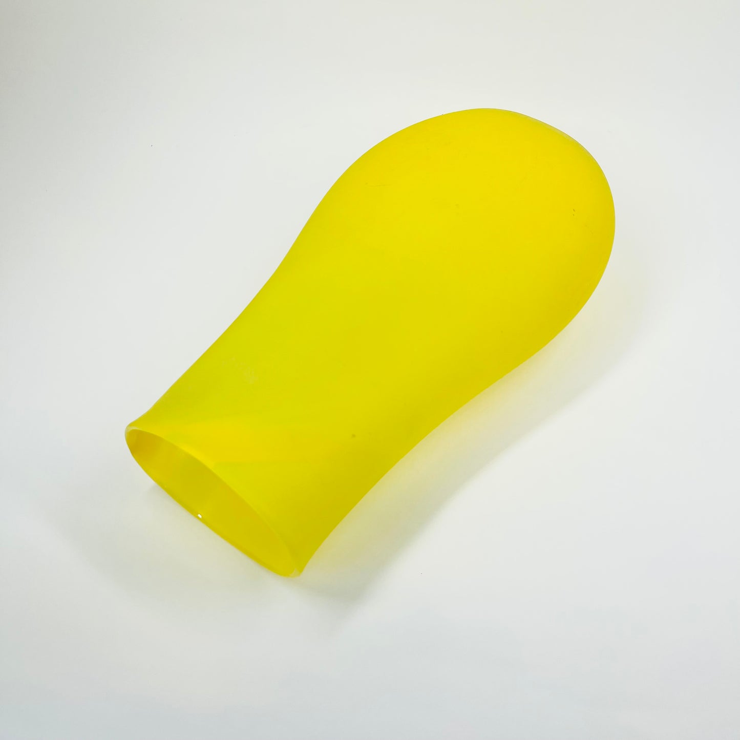 1970s YELLOW SATIN GLASS VASE