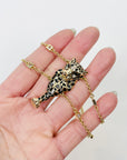 Y2K ROBERTO CAVALLI BLACK ENAMEL PANTHER NECKLACE