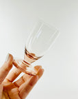 1950s PINK FOOTED SHOT/LIQUEUR GLASSES