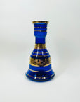 1950s CZECH GOLD GILDED COBALT BLUE BOTTLE VASE