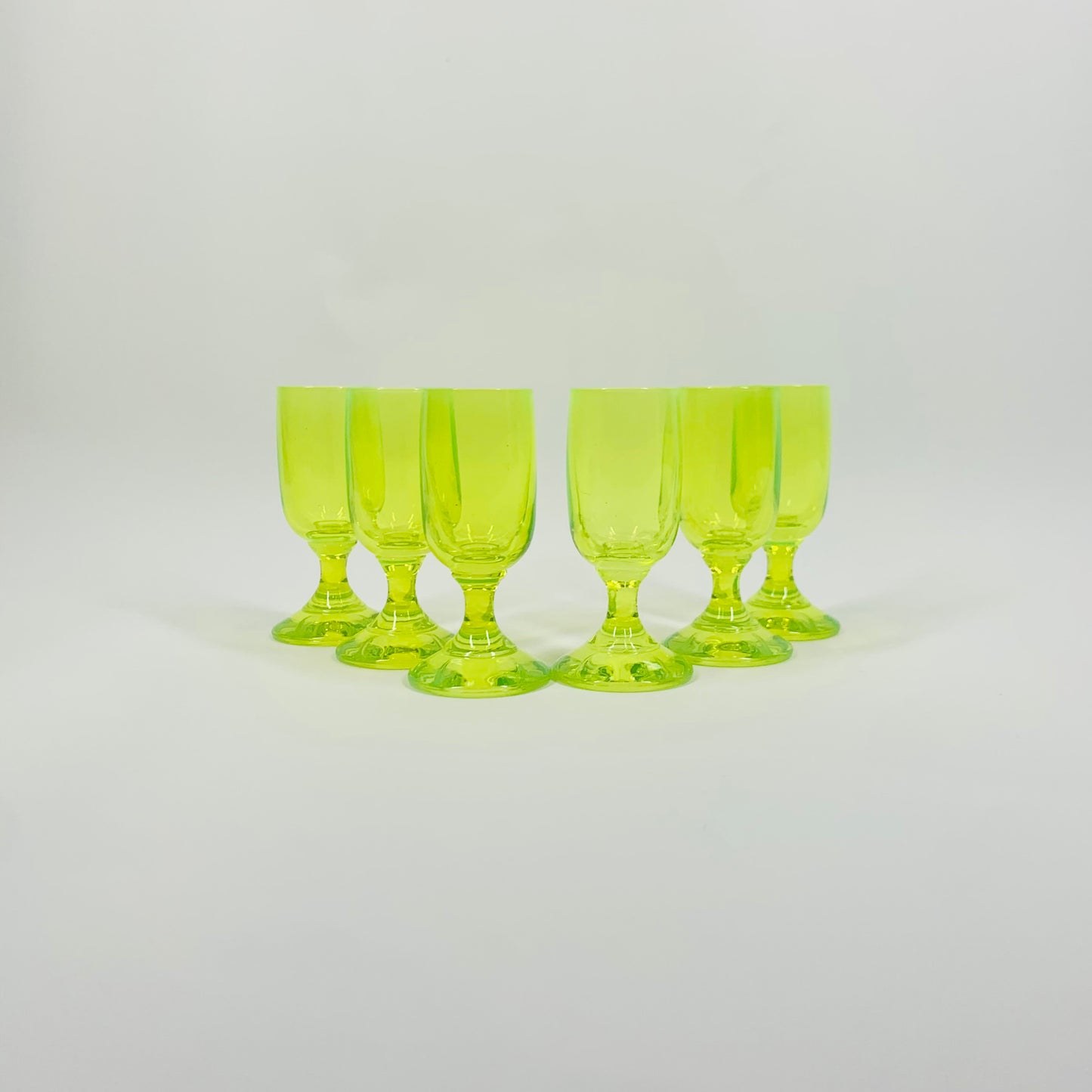 ART DECO URANIUM SHOT GLASSES SET