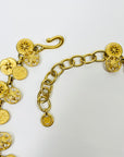 1980s GIVENCY ESTRUCAN STYLE MEDALLION LAYERED CHARMS NECKLACE