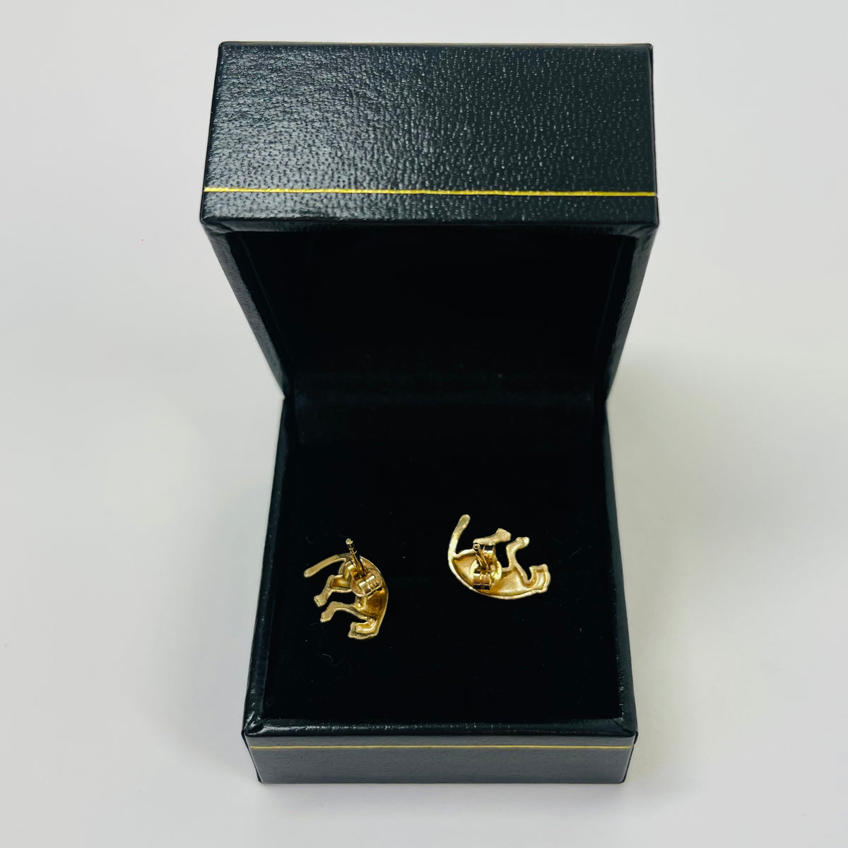 1950s 14K GOLD PANTHER STUD EARRINGS