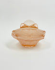 ANTIQUE ART DECO PINK SATIN GLASS LIDDED BOX