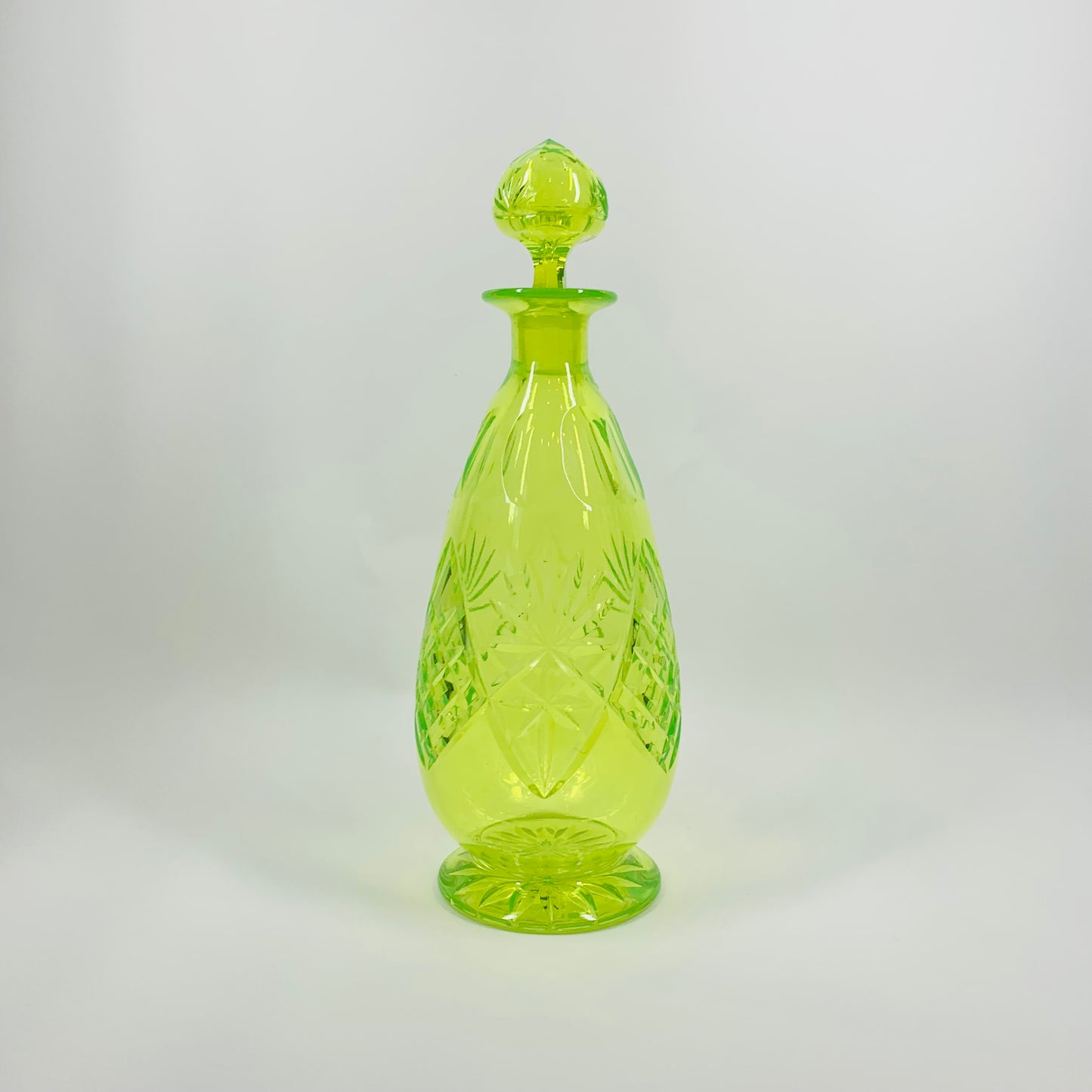 ANTIQUE URANIUM GLASS DECANTER SET