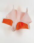 1950s WHITE STRIPES ORANGE FAZZOLETTO VASE