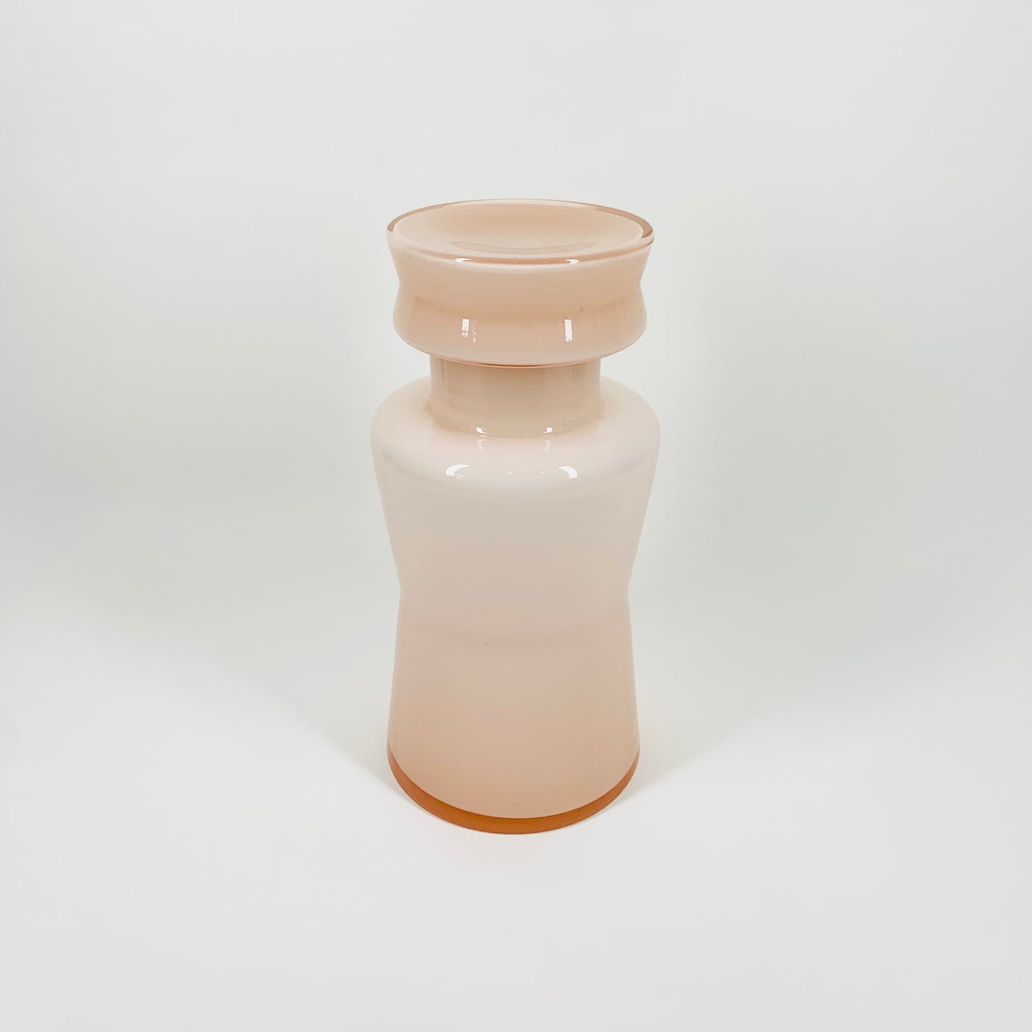 1950s CASED PINK GLASS COCKTAIL SHAKER