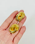 1960s CHRISTIAN DIOR TEXTURED KNOTS EARRINGS