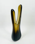 1960s MURANO BROWN SOMMERSO GLASS SWUNG VASE