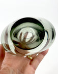 1960s HOLMEGAARD GREY GLASS MINI HEART VASE BY PER LUTKEN