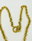 1994 CHANEL FILIGREE HOLLOW LOGO MEDALLION PENDANT NECKLACE WITH FANCY LINKS