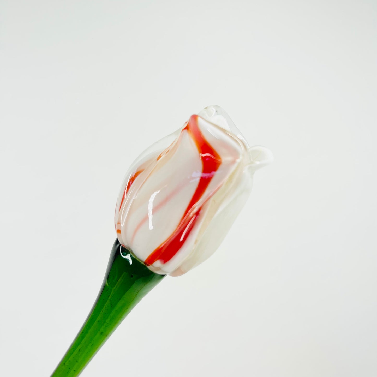 1970s MOUTH BLOWN CZECH GLASS FLOWER