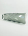 1980s ROYAL DOULTON ETCHED GREY GLASS CYLINDER VASE