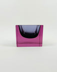 1950s NEODYMIUM PURPLE MURANO SOMMERSO FACETED GLASS BLOCK BOWL
