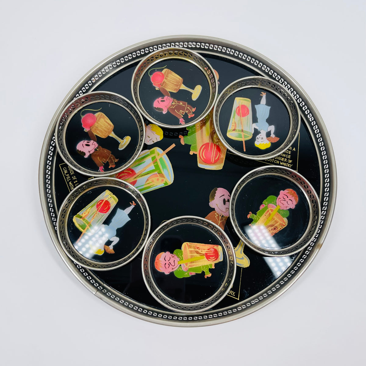 1950s DRINKS TRAY WITH MATCHING COASTERS