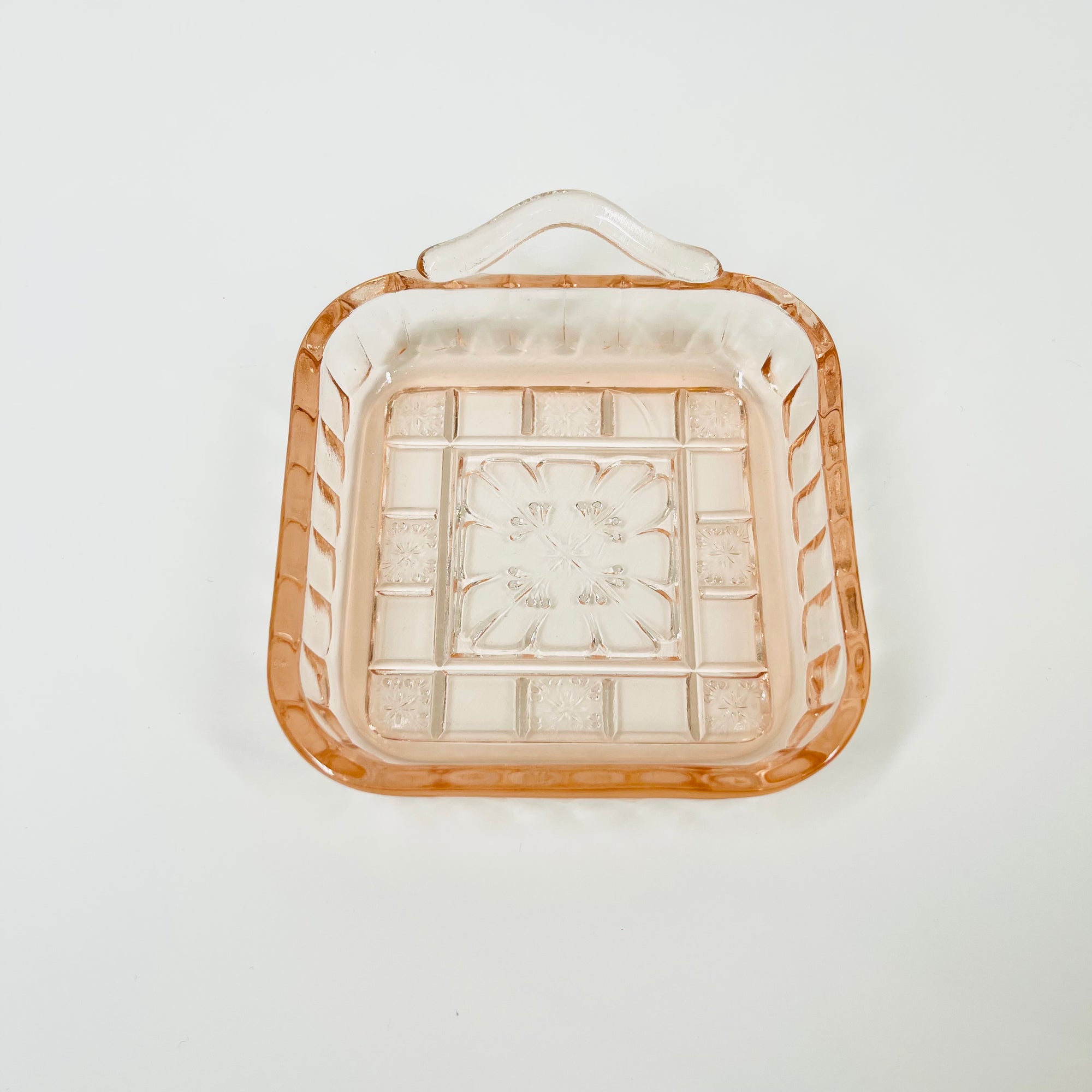 ANTIQUE DEPRESSION PINK PRESSED GLASS PLATE/BOWL/DINNER SERVICE