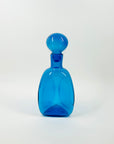 1970s BLENKO KINGFISHER BLUE GLASS DECANTER