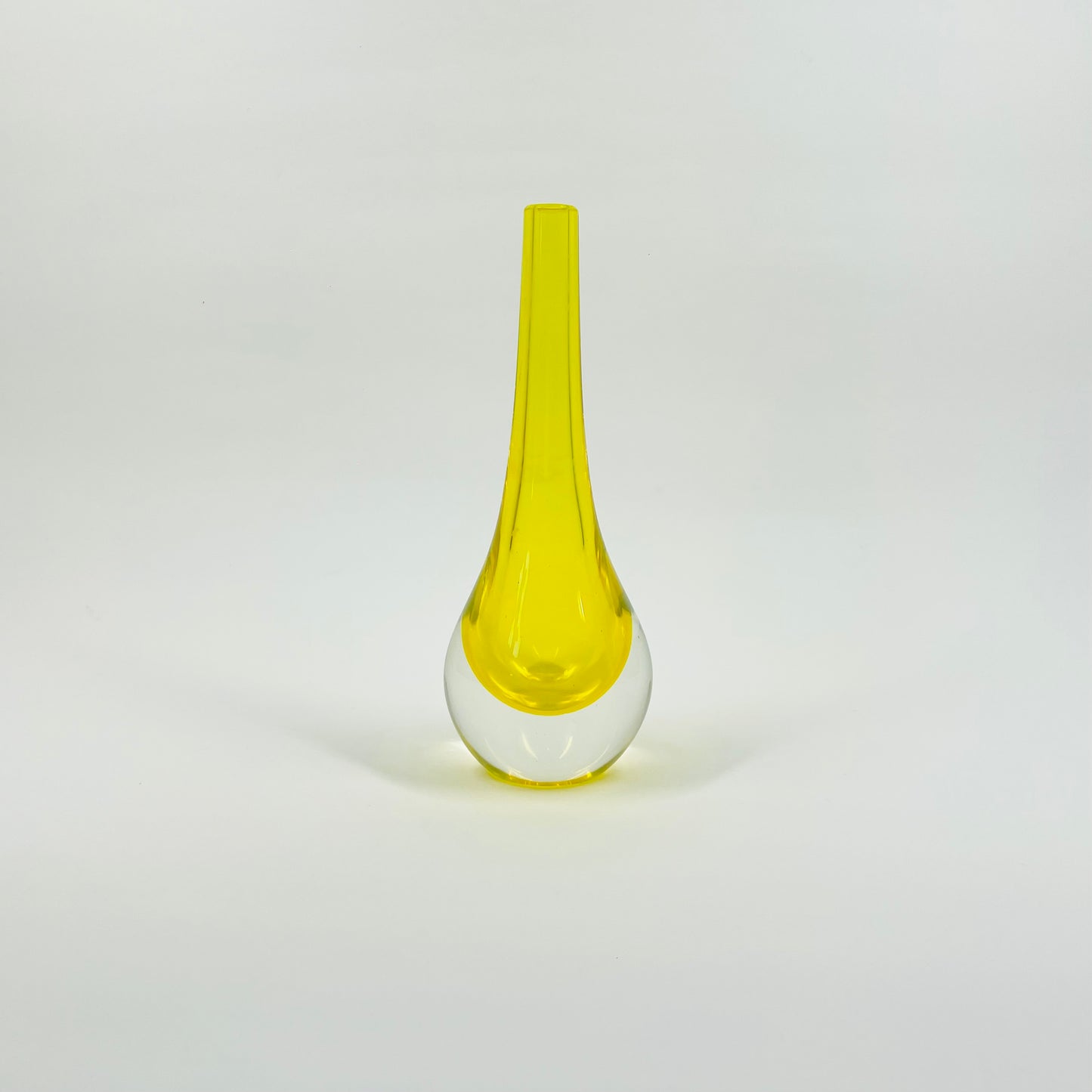 1950s MURANO YELLOW SOMMERSO GLASS PAPERWEIGHT MINI VASE