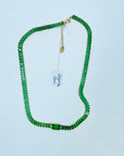 ART DECO STYLE GP COSTUME GREEN DIAMONTE TENNIS NECKLACE