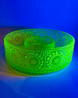 MIDCENTURY FINNISH URANIUM GLASS GRAPPONIA BOWL BY NANNY STILL FOR RIIHIMAEN LASI