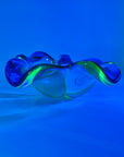1940s URANIUM MURANO BLUE SOMMERSO GLASS BOWL