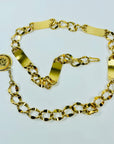1980s CHANEL LOGO T-BAR LINKS BELT/NECKLACE
