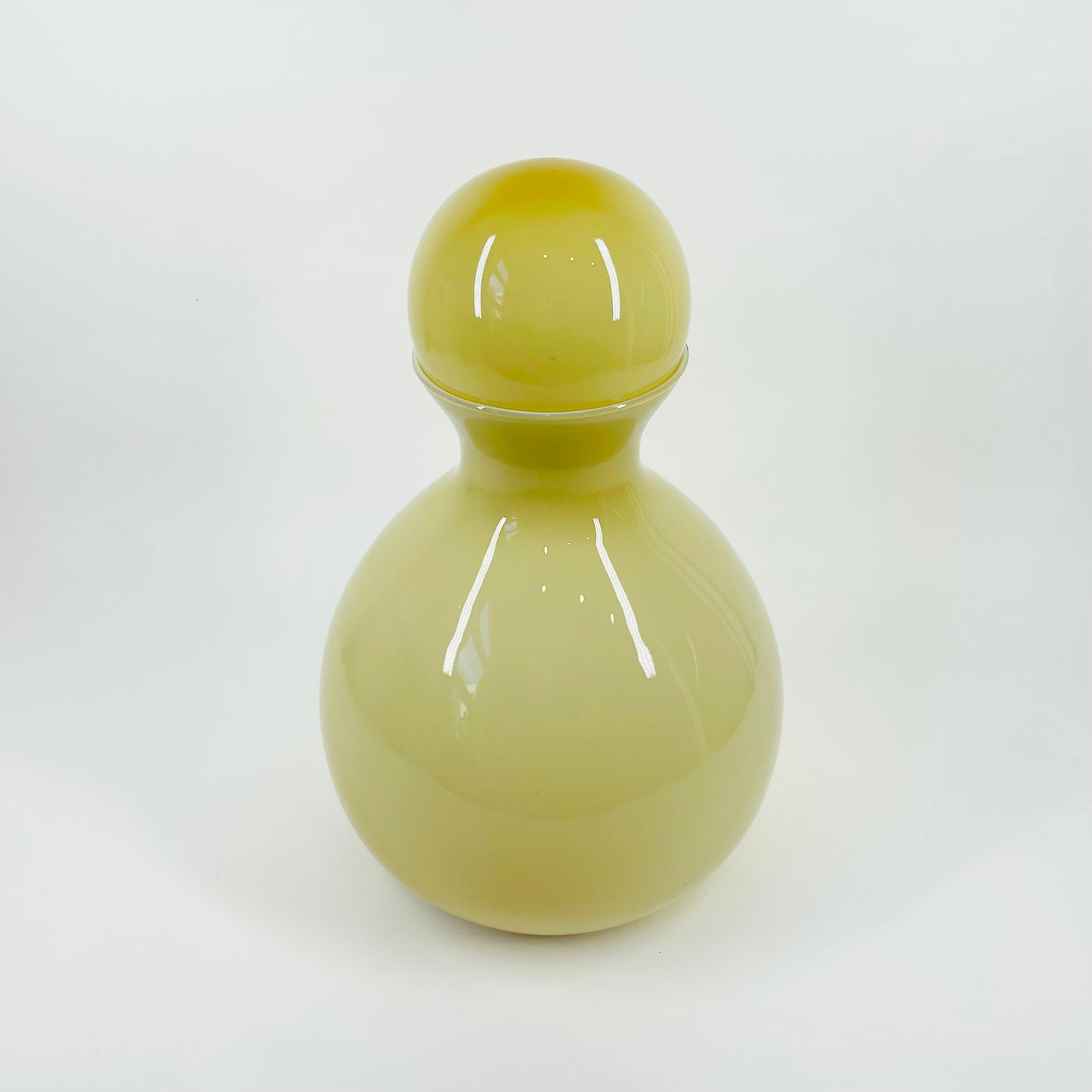 1950s CASED BUTTERSCOTCH EMPOLI GLASS DECANTER