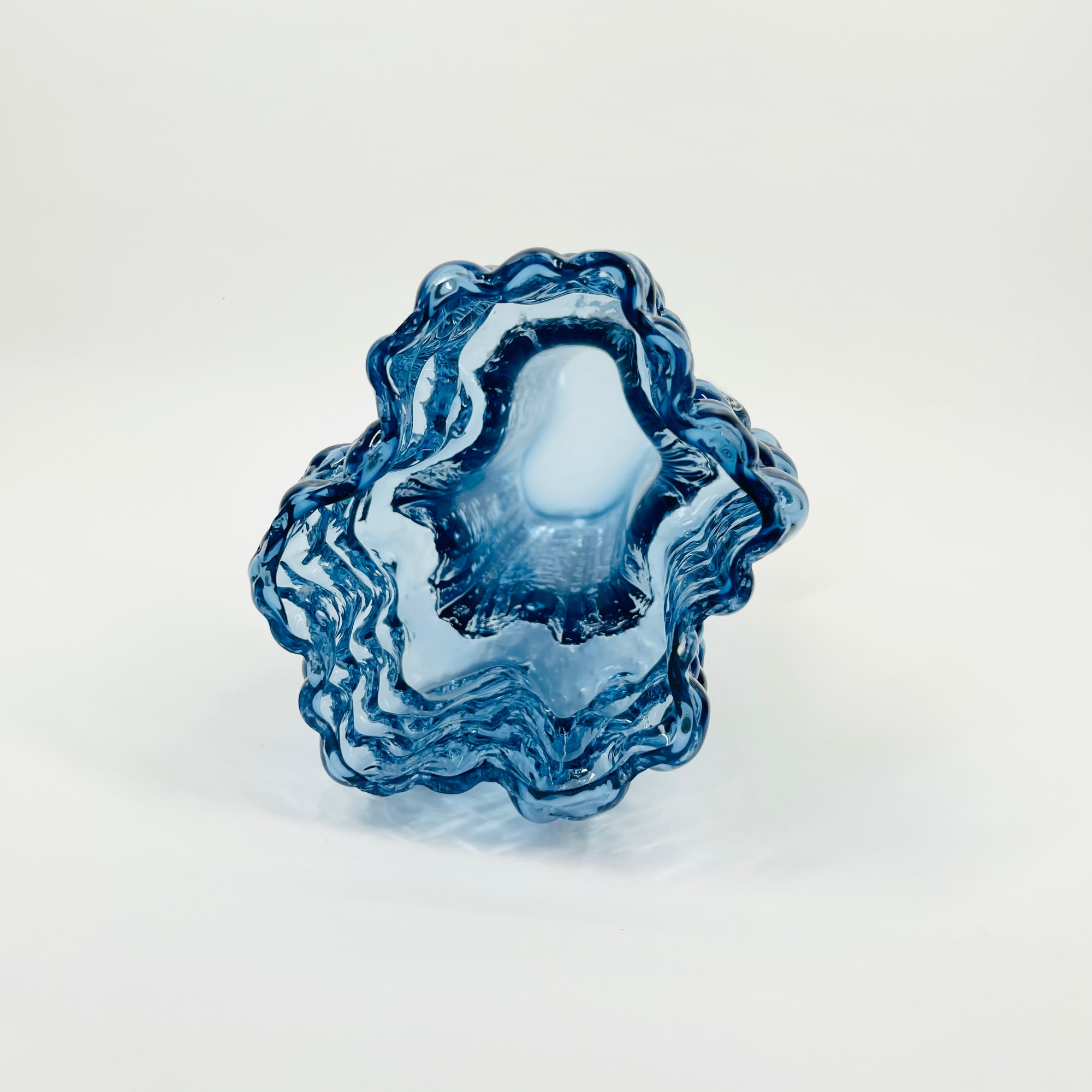 1960s FINNISH BLUE GLASS VASE BY KAJ BLOMQIST