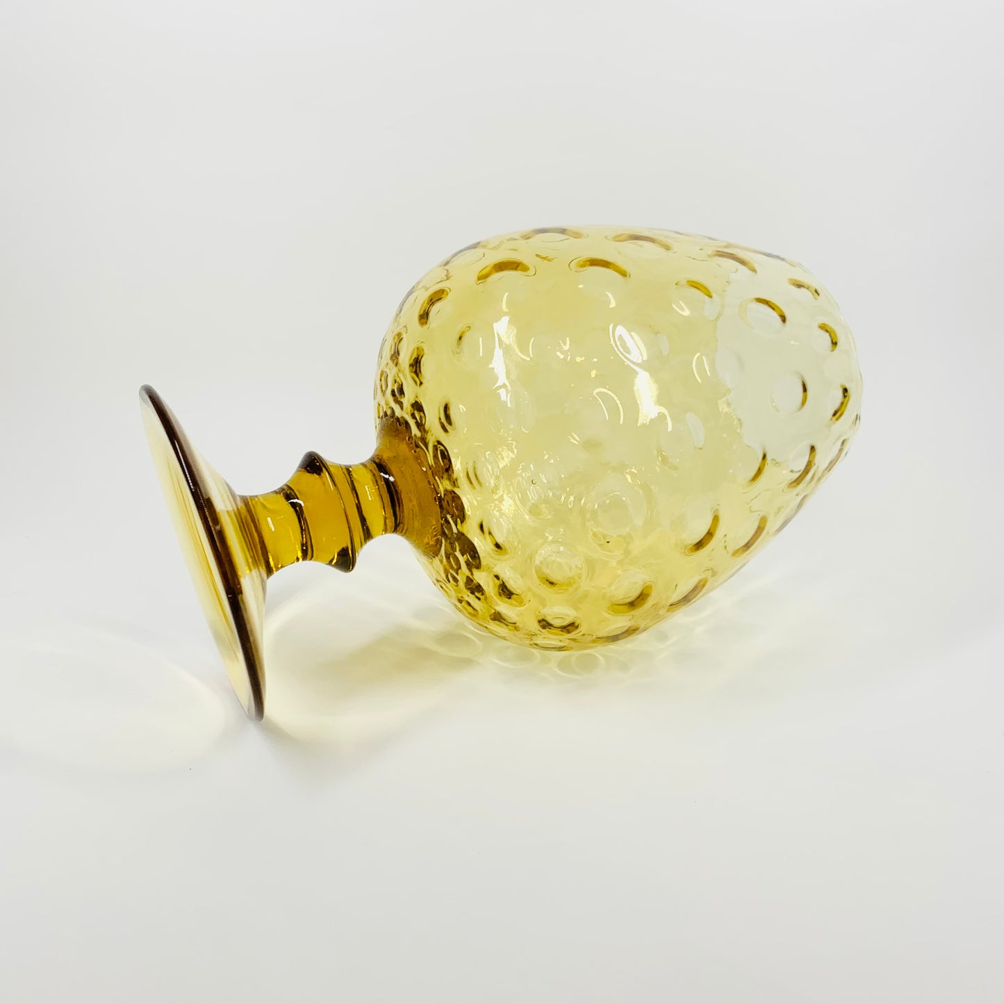 1950s AMBER VASE/BRANDY BALLOON