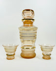 1950s PINK GOLD GILDED GLASS COCKTAIL SHAKER/DECANTER