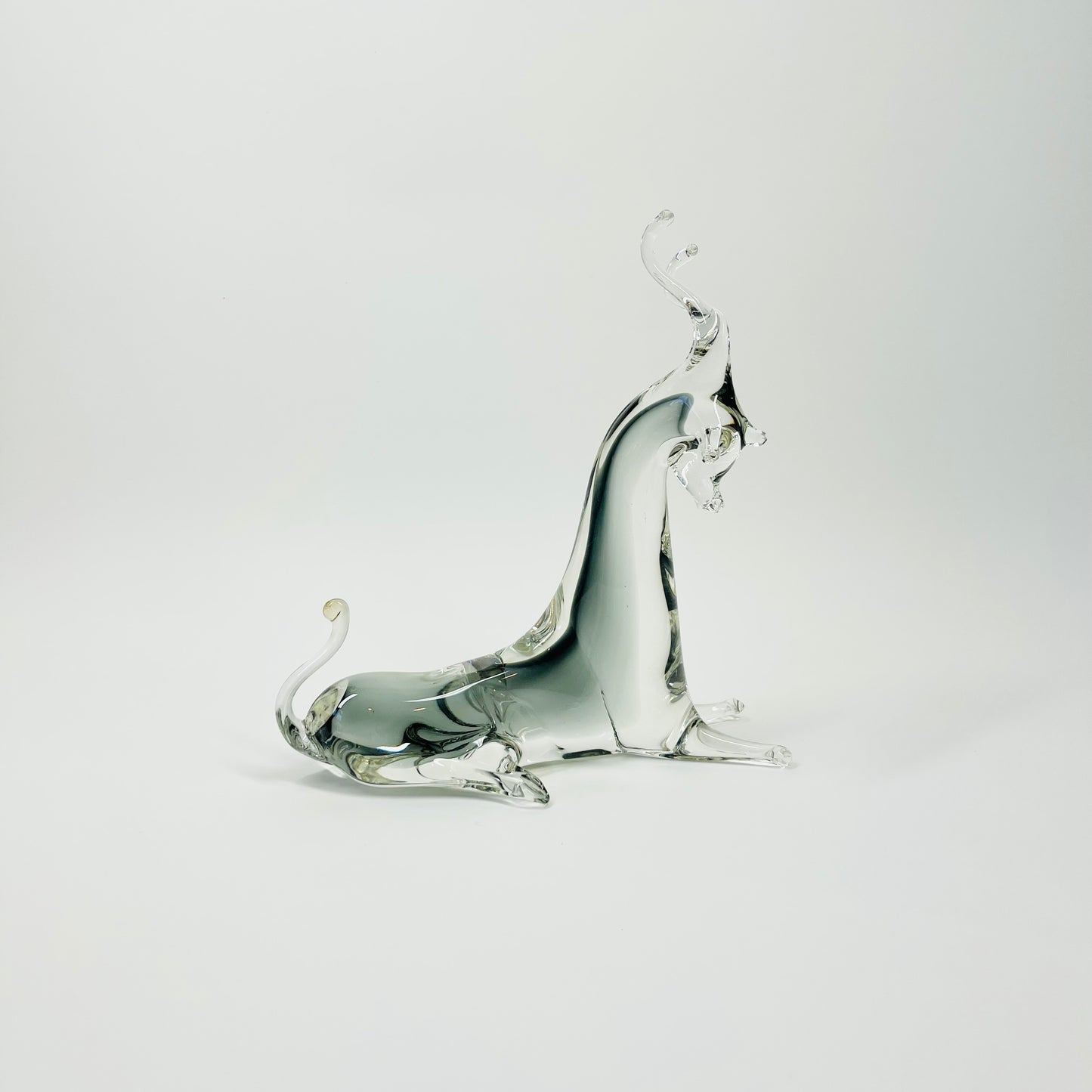 1980s MURANO V.NASON GREY GLASS DEER