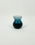 1960s ORREFORS TEAL GREY GLASS MINIATURE VASE