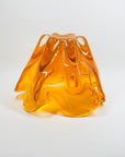 1970s JAPANESE MANDARIN/ORANGE SOMMERSO GLASS HANDKERCHIEF VASE/BOWL