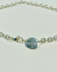 1990s TIFFANY & CO RETURN TO ADDRESS SILVER NECKLACE