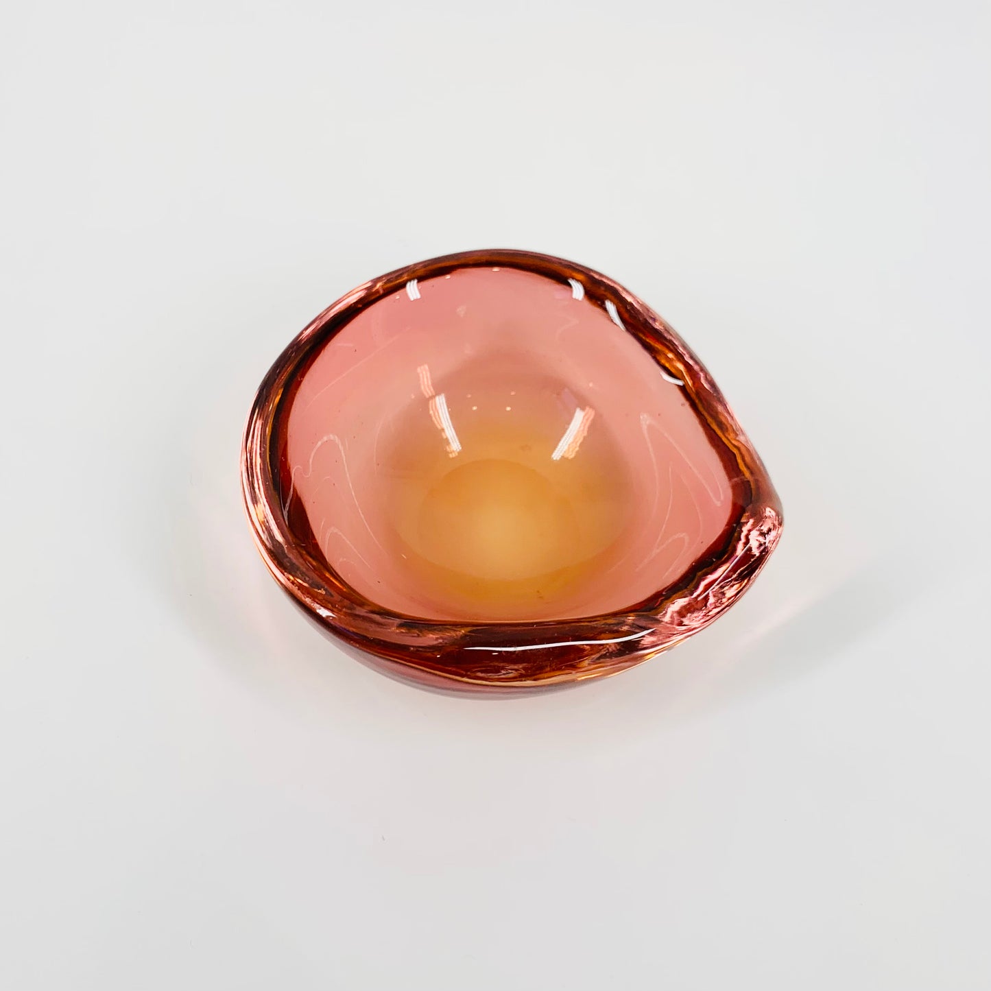 1950s SALMON PINK MURANO GLASS BOWL