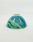 1970s JAPANESE GREEN GLAZE MINI IKEBANA VASE