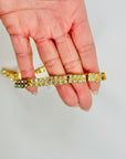 1960s CANADIAN COSTUME BRUTALIST DIAMONTE TENNIS NECKLACE