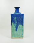 1960s FONNISH BLUE GREEN GLAZED SAND VASE BY ANNIKKI HOVISA