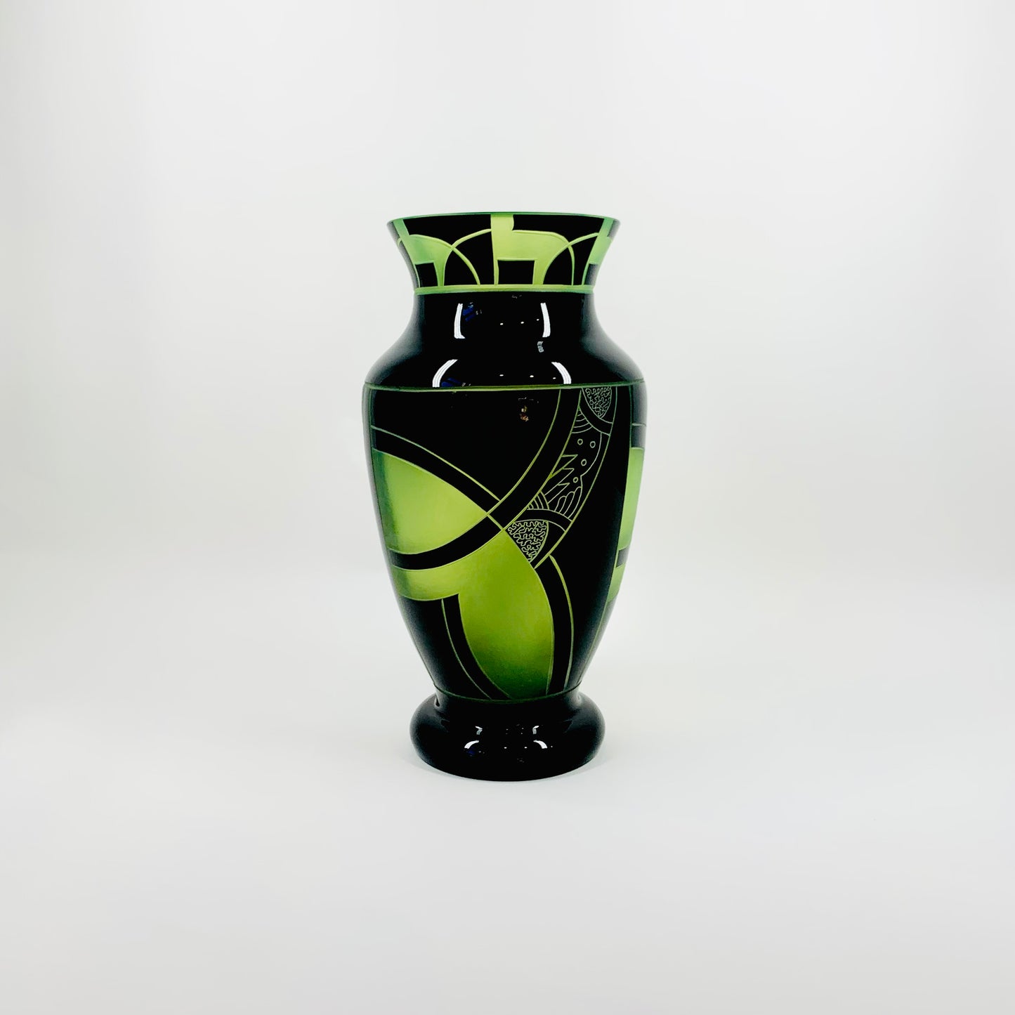 KARL PALDA URANIUM BLACK VASE