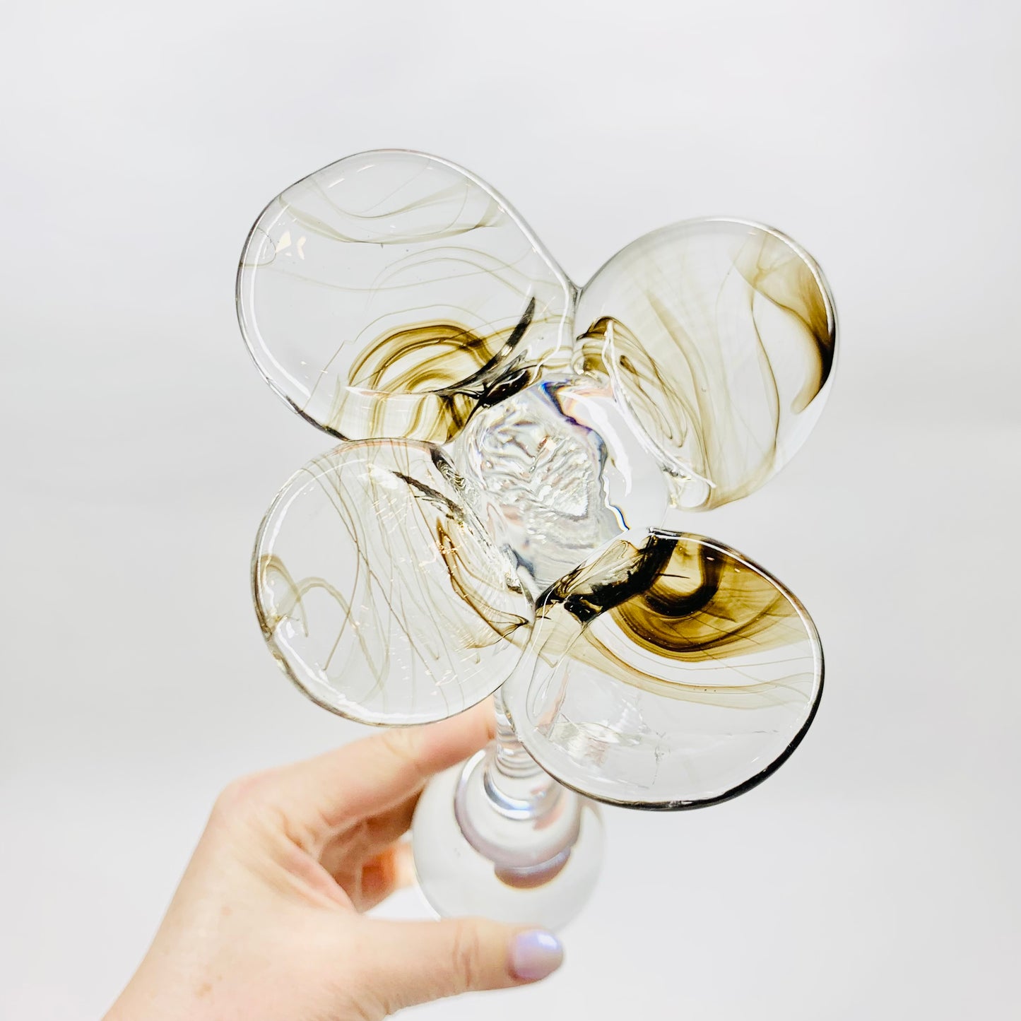 MOUTH BLOWN GLASS FLOWER