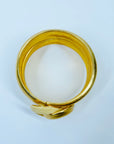 2000 CHANEL WHITE ENAMEL CC LOGO BANGLE